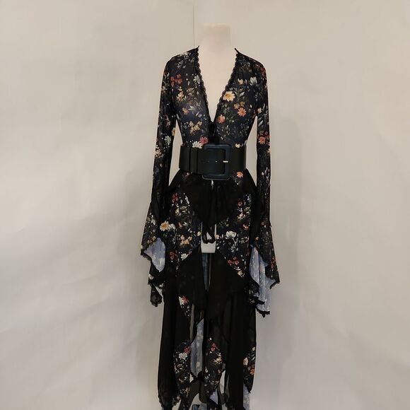 Dolls Kill Current Mood Floral Print Duster NWT SIZE S - Picture 2 of 10